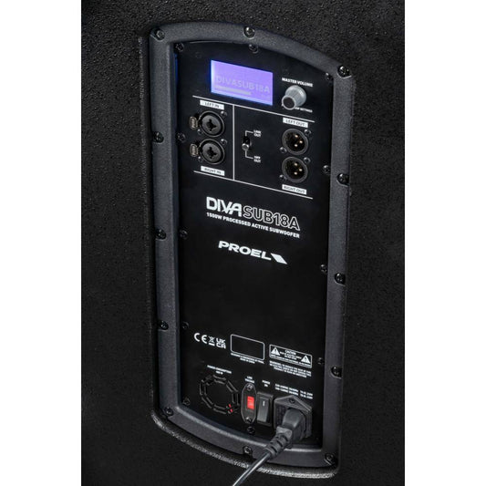 Proel DIVASUB18A 18″ Active Subwoofer with DSP – 1500W