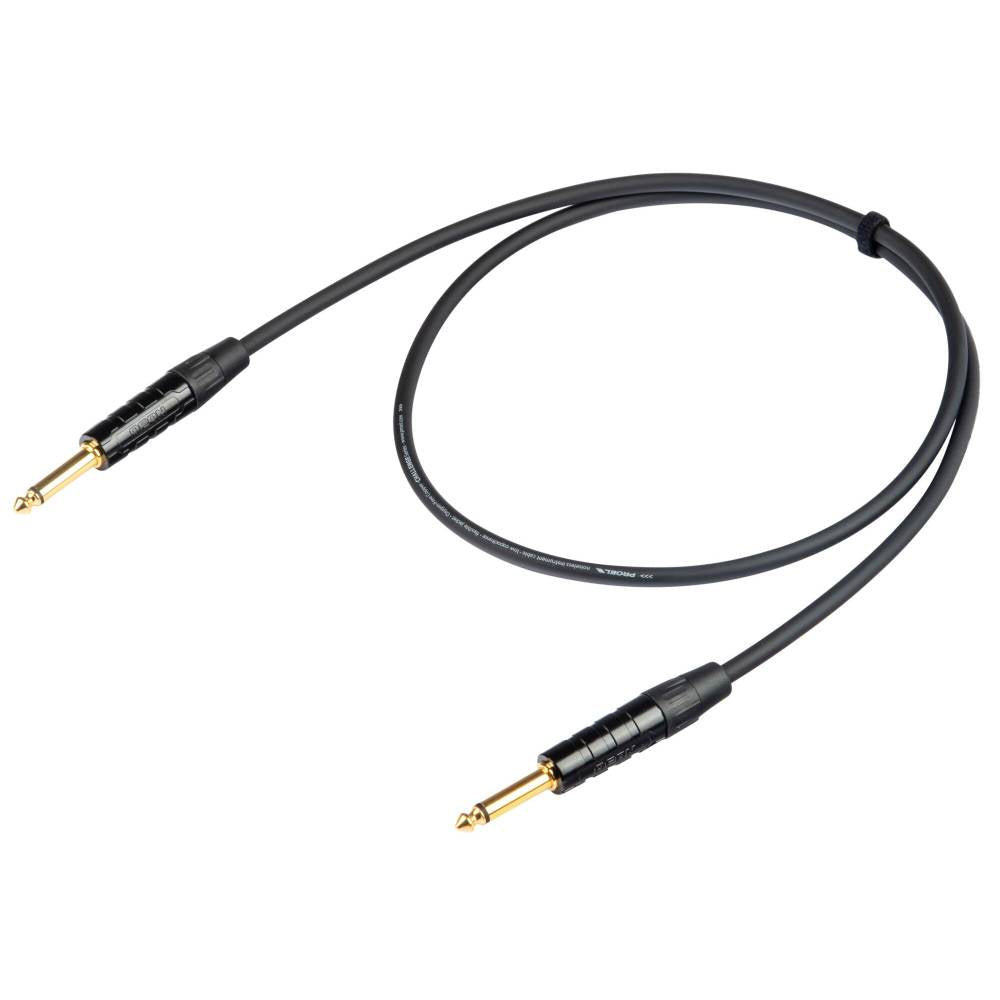 Proel Challenger 10m Black Instrument Cable 6.3mm - 6.3mm Jack