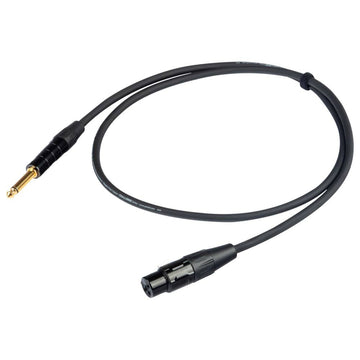 Proel Challenger 5m Unbalanced Cable 6.3mm Jack - Female XLR - Black