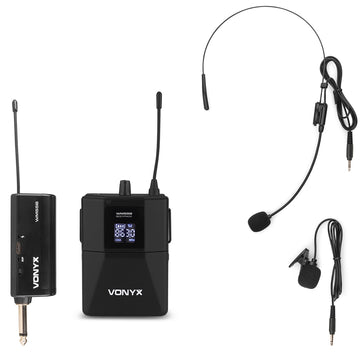 Vonyx WM55B Wireless Bodypack Microphone Set UHF