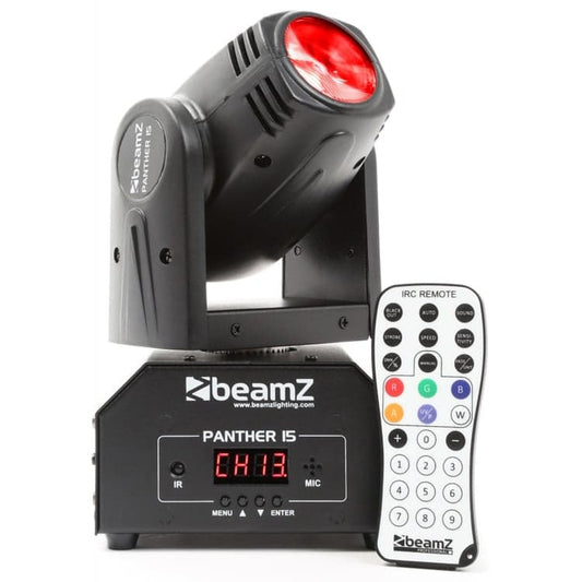 Beamz Panther 15 LED Beam Moving Head IRC