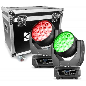 Beamz MHL1915 19x15W Moving Head Zoom Pair