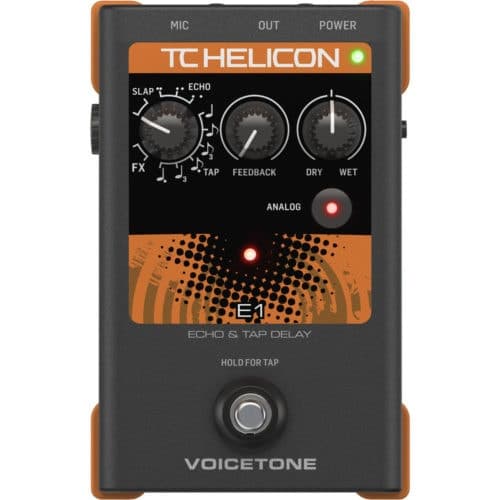 TC Helicon Voicetone E1 Echo and Tap Delay Pedal