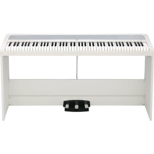 Korg B2SP White – 88 Key Digital Piano with Stand and Triple Pedal