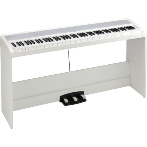 Korg B2SP White – 88 Key Digital Piano with Stand and Triple Pedal