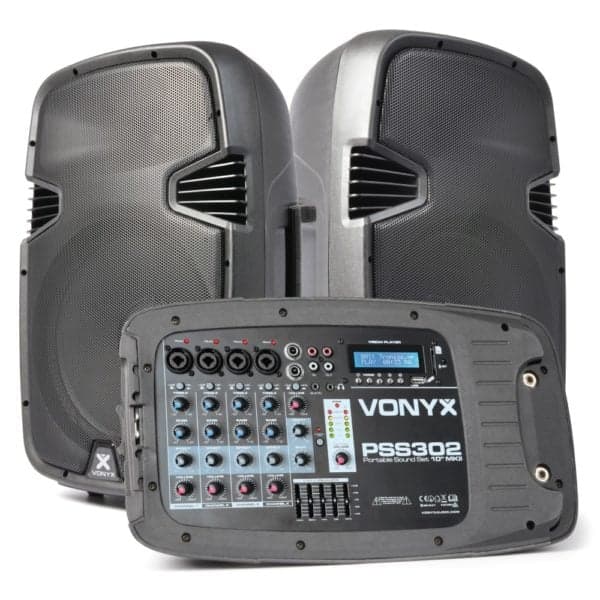 Vonyx PSS302 10″ Portable PA System with Bluetooth 300W