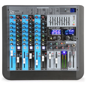 Power Dynamics PDM-S804 PA Mixer 8 Channel FX and BT MP3 Player