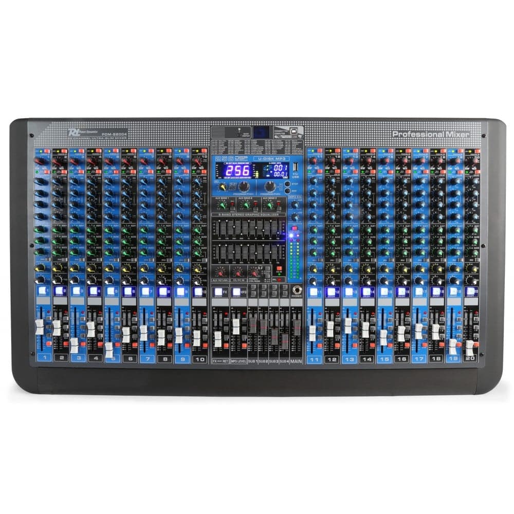 Power Dynamics PDM-S2004 PA Mixer 20 Channel FX and BT MP3 Player