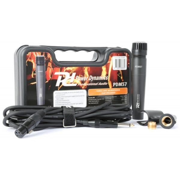 Power Dynamics PDM57 Dynamic Instrument Microphone in Case