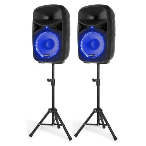Vonyx VPS102A Active Speaker Set 10 Inch LED MP3 BT