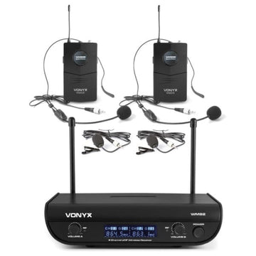 Vonyx WM82BP Microphone UHF Digital 2 Ch Bodypack