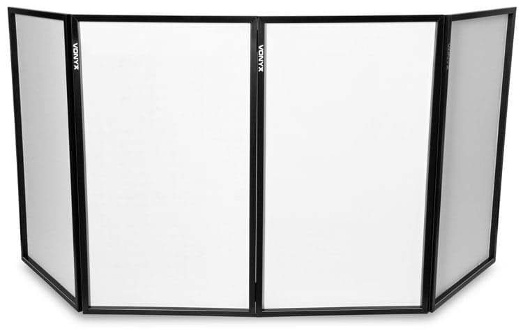 Vonyx DJ Screen Foldable DJ Facade – 4 Lycra Panels