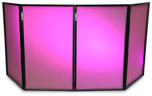 Vonyx DJ Screen Foldable DJ Facade – 4 Lycra Panels