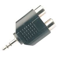 759490 Adaptor Jack 3.5mm Stereo (M) to 2 X RCA Phono (F)