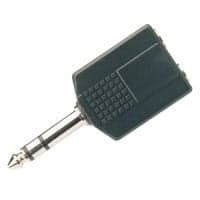 758270 Adaptor Jack 6.3mm Stereo (M) to 2 X Jack 6.3mm Stereo (F)