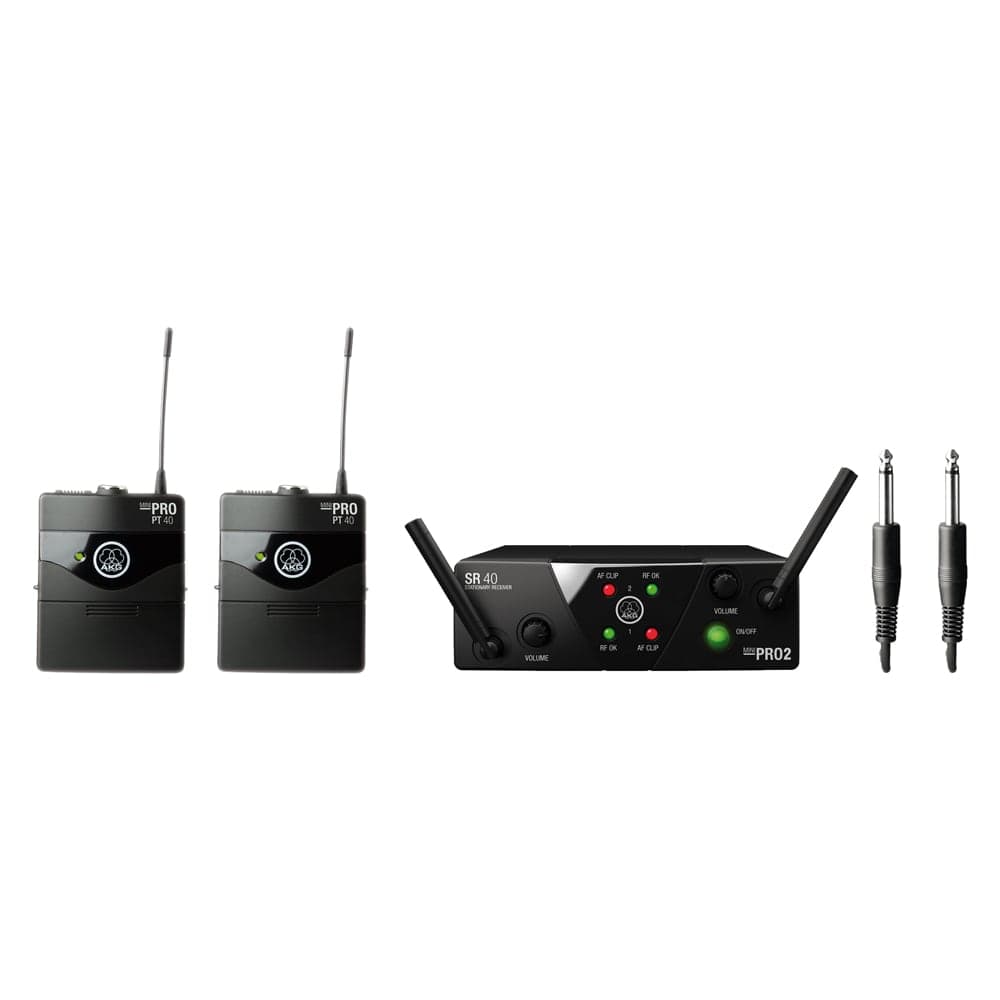 AKG WMSS40DIAC Mini Dual Wireless Instrument Microphone System – Band A/C