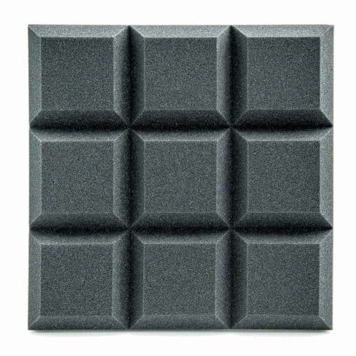 Soundproof Foam Panel AVE ISOGRID 100 Pack – Charcoal