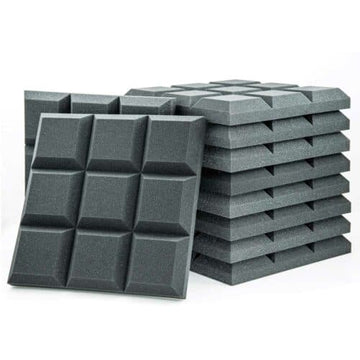 Soundproof Foam Panel AVE ISOGRID 100 Pack – Charcoal