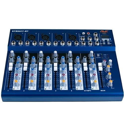 AVE Strike 7 Bluetooth PA Mixer with Delay – 7 Channel