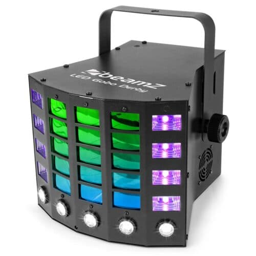 BeamZ Gobo Derby LED DJ Effect Light with UV and Strobe