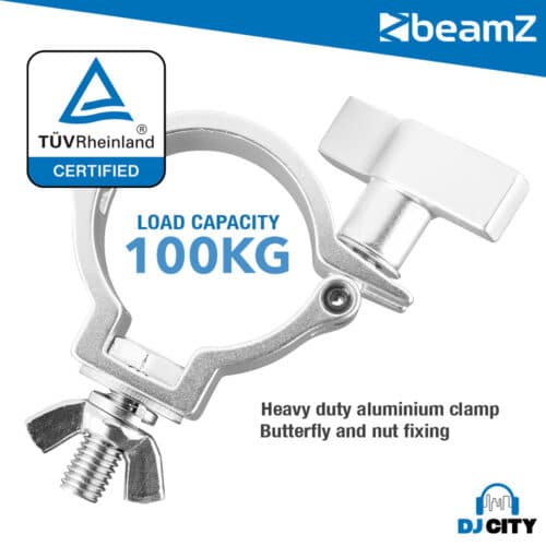 Beamz BC50-100N Slimline Half Coupler 100kg Aluminium