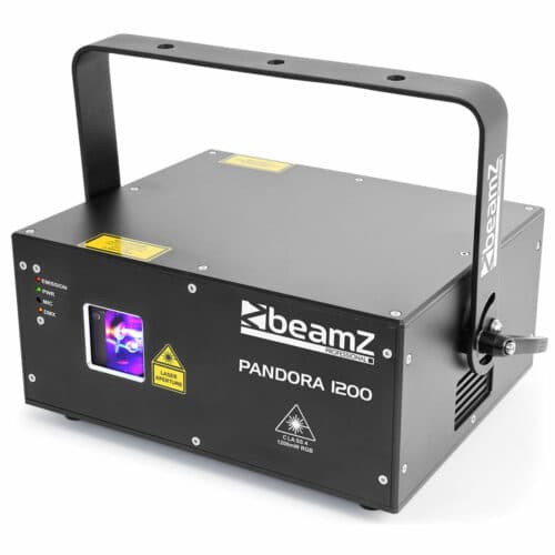 Beamz PANDORA 1200 TTL Laser RGB DMX ILDA Sound Activated Master/Slave