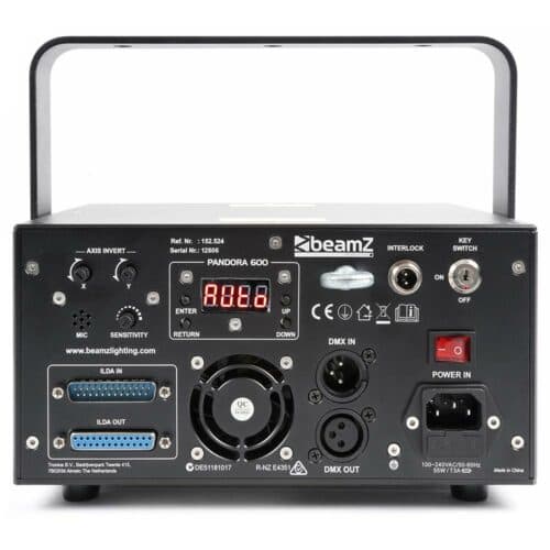 Beamz PANDORA 600 TTL Laser RGB DMX ILDA Sound Activated Master/Slave