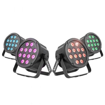 Beamz SlimPAR 35 4-Pack 12x3W LED Parcan with IRC