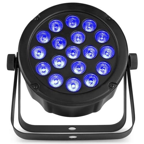 Beamz SlimPar45 4-Pack Wash Light – 18x 3W 3-in-1 RGB LEDs