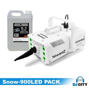 Beamz Snow-900LED Pack – Snow Machine Pack with 5L Snow Fluid