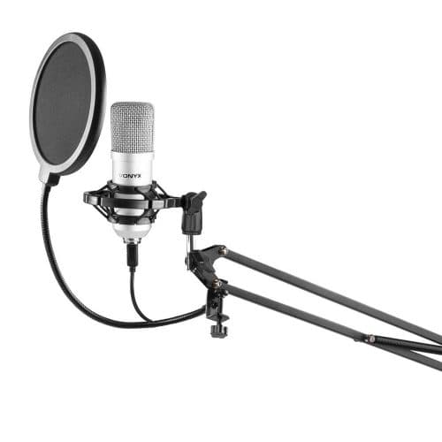 Vonyx CMS300S Studio Microphone Set USB Echo Silver