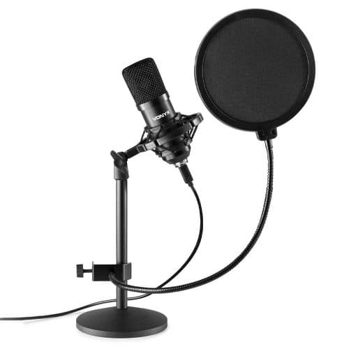 Vonyx CMTS300 USB Studio Microphone Set with Desk Stand