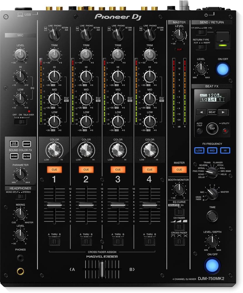 Pioneer DJM-750 MK2 4 Channel DJ Mixer Rekordbox DJ