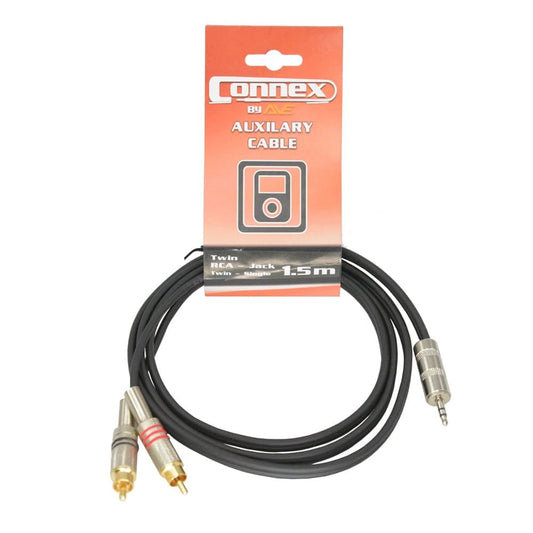 Connex RCJS-1T Pro RCA to Jack Aux Cable 1.5m