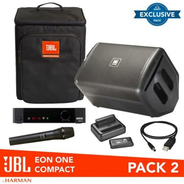 JBL Eon One Compact Pack 2 (with Spare Battery/Charger/AKG DMS-100/Backpack)