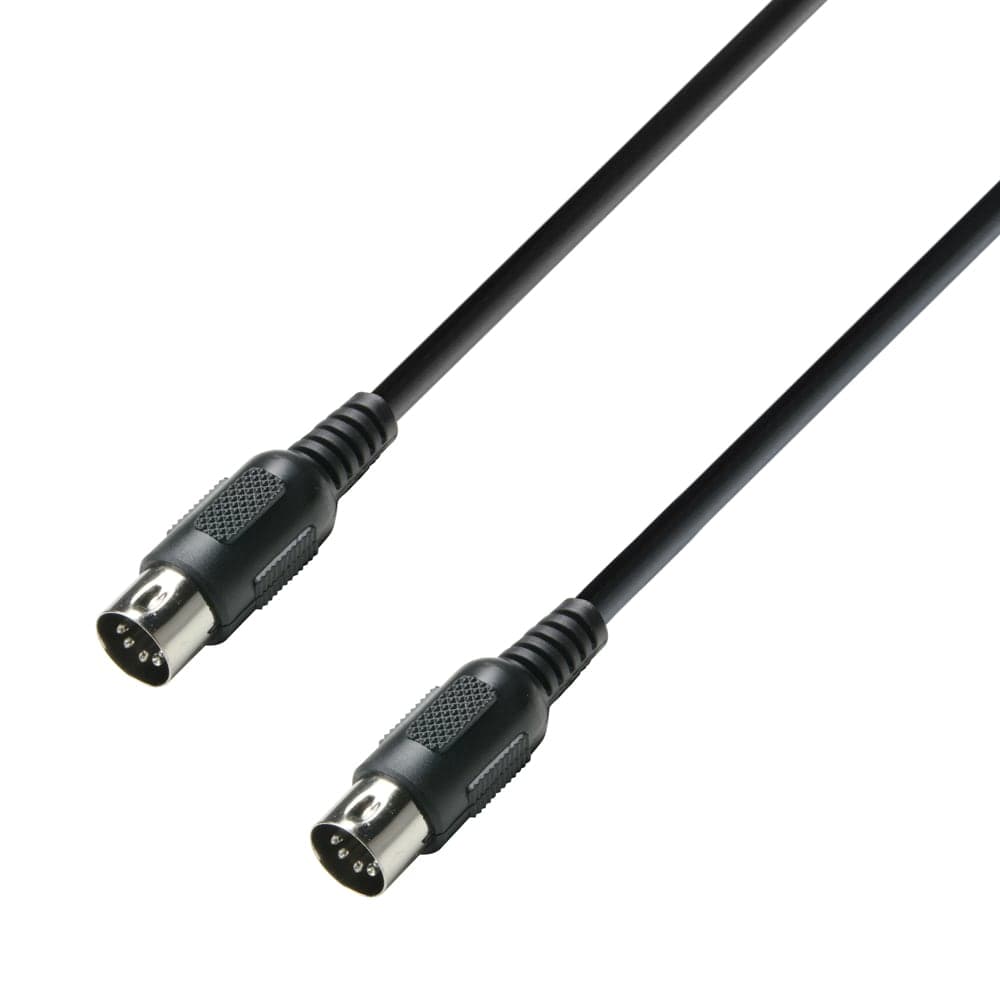 Adam Hall K3MIDI0300BLK 5-Pin MIDI Cable 3m