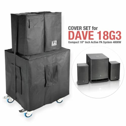 LD Systems DAVE 18G3 COVER SET – Cover Set for DAVE 18G3 Compact 18″ Inch Active PA System 4800W