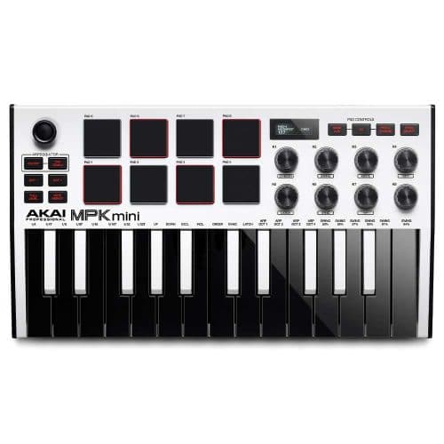 Akai MPK Mini mk3 White MIDI Keyboard 25 Key with MPC Pads