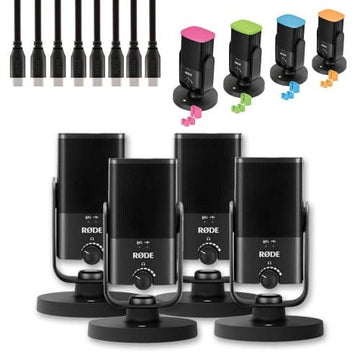 RODE NT-USB MINI Quad Podcast Pack (Four Person Podcast)