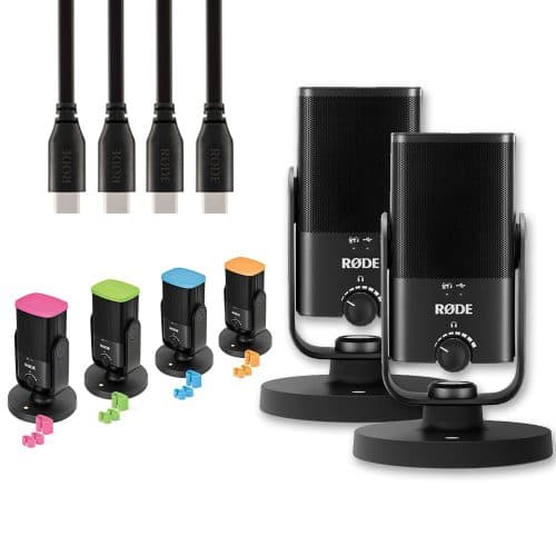 RODE NT-USB MINI Duo Podcast Pack (Two Person Podcast)