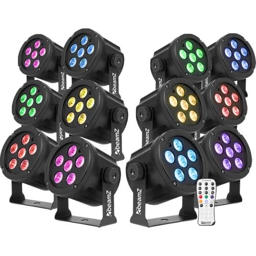 Beamz Slimpar 30 6x3W LED Parcan with IRC Pack of 12