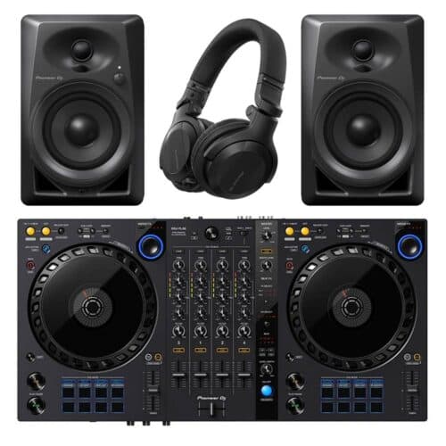 Pioneer DJ FLX Night Pack with DDJ-FLX6, HDJ-CUE1BT-K, DM-40