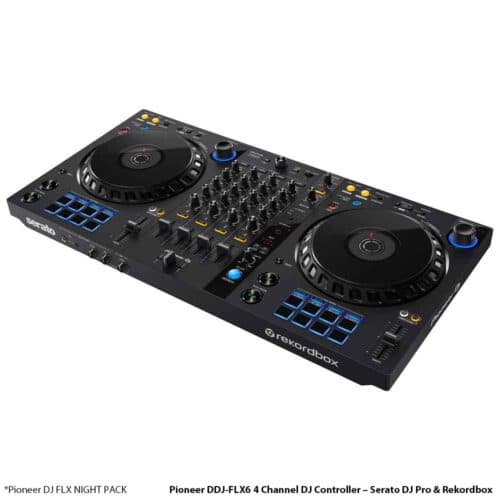 Pioneer DJ FLX Night Pack with DDJ-FLX6, HDJ-CUE1BT-K, DM-40