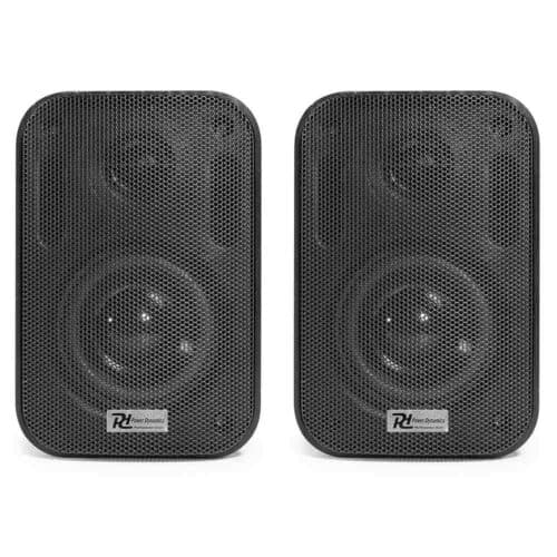 Power Dynamics BC30V Black Indoor & Outdoor IPX5 Speaker Pair 100V 3″ Inch 60W
