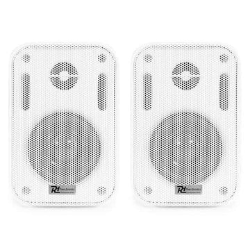 Power Dynamics BC30VW White Indoor & Outdoor IPX5 Speaker Pair 100V 3″ Inch 60W