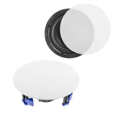 Power Dynamics NCBT8 – Amplified Low Profile Ceiling Speaker Set BT 8″ Inch White