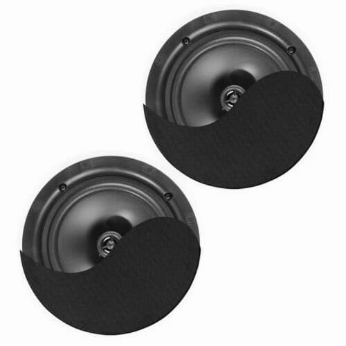 Power Dynamics NCBT8B – Amplified Low Profile Ceiling Speaker Set BT 8″ Inch Black