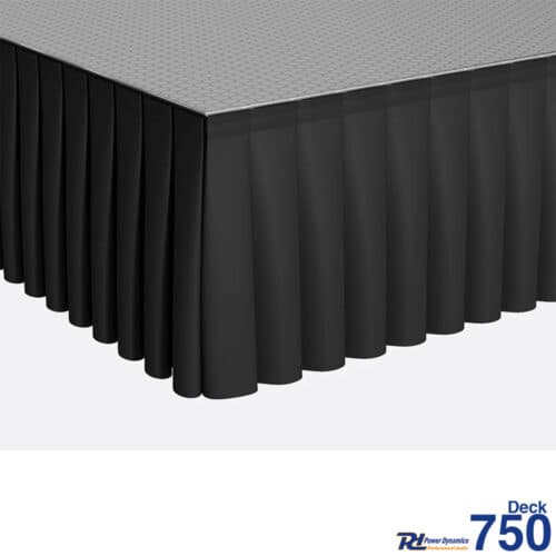 Power Dynamics SKIRT-V40 – Stage Skirt Velvet-look Pleated 6m x 40cm (for Deck750)