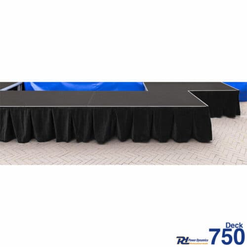 Power Dynamics SKIRT-V40 – Stage Skirt Velvet-look Pleated 6m x 40cm (for Deck750)