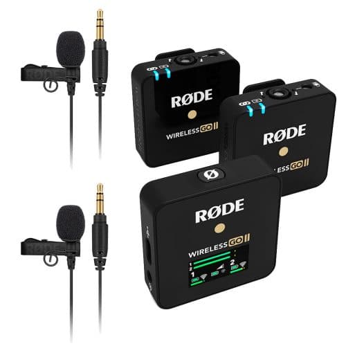 RODE Wireless GO II with 2 Lavalier GO – Dual Wireless Microphone System